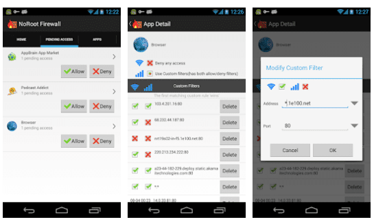 Cortafuegos sin raíz