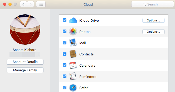 preferencias de manejo icloud