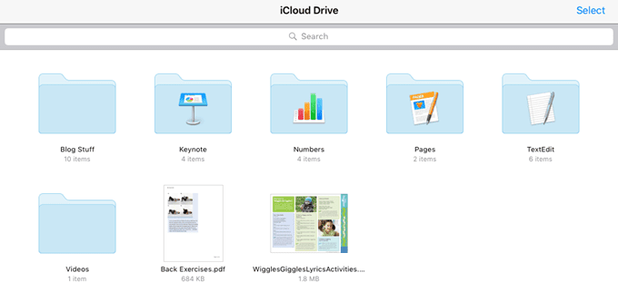 aplicación de disco icloud