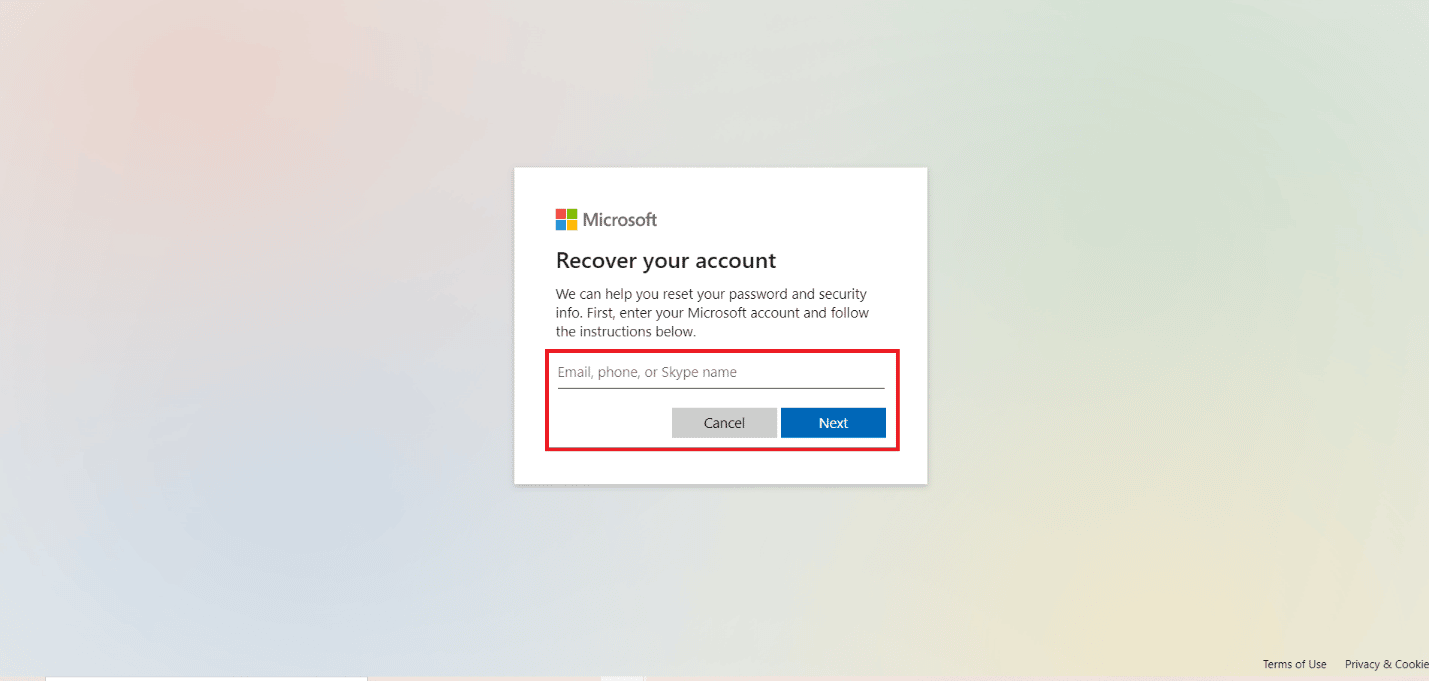 Introduzca su dirección de correo electrónico y haga clic en Siguiente |  ¿Cómo es posible la recuperación de Xbox Gamertag?