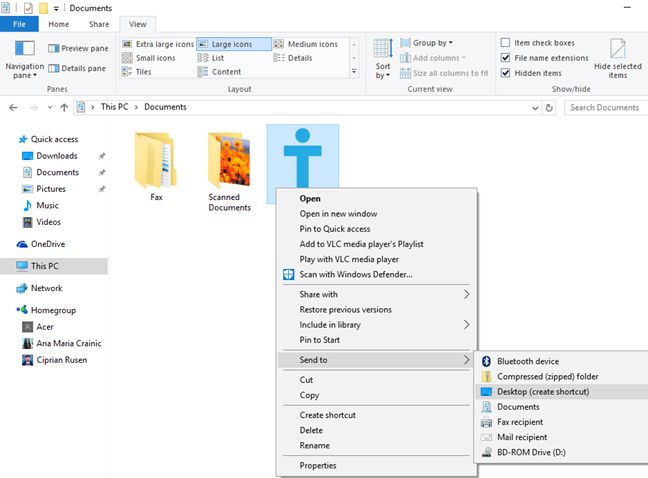 Explorador de archivos, Windows 10, inicio, carpeta, ubicación, configurar
