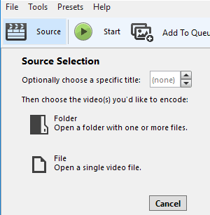Carpeta de archivos de freno de mano