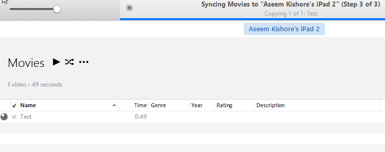 transferir vídeo a iPad