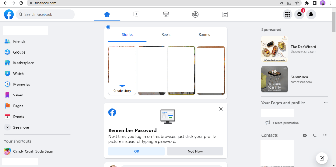 Abre tu cuenta de Facebook