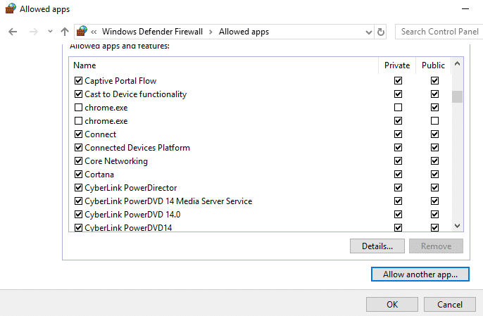 Permitir OBS a través del firewall 
