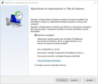 ventana de recuperación