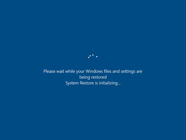 Windows, Restaurar sistema