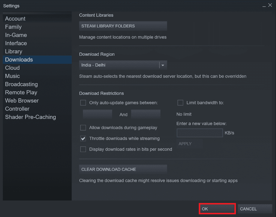 Espere hasta que finalice el procedimiento antes de presionar Ok.  Arreglar el archivo de contenido de Steam bloqueado