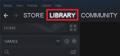 Inicie Steam y vaya a BIBLIOTECA.  Arreglar el archivo de contenido de Steam bloqueado