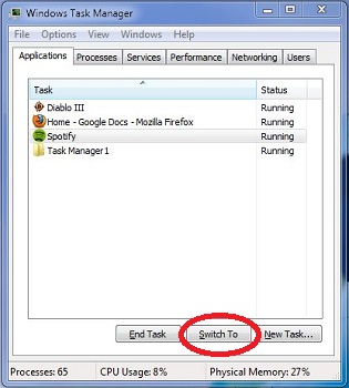 Administrador de tareas