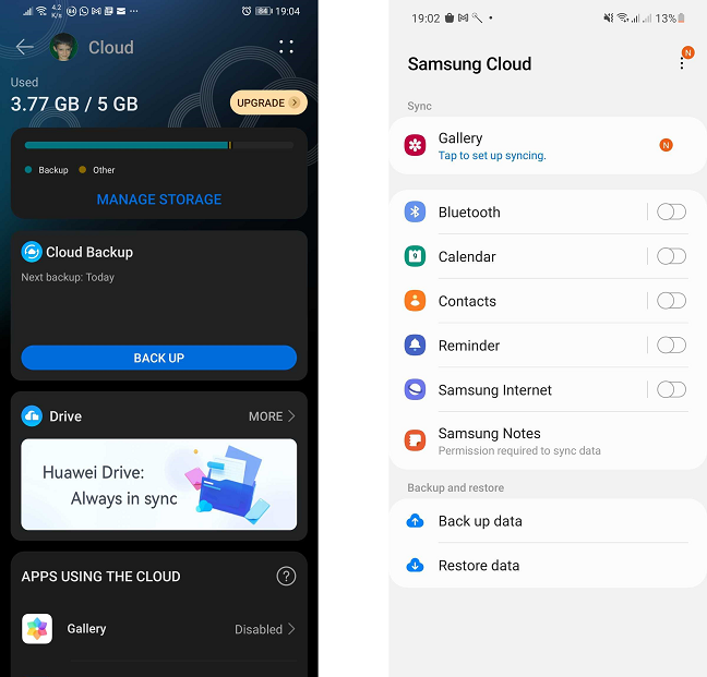 Cada fabricante de teléfonos inteligentes Android utiliza una solución de copia de seguridad en la nube diferente