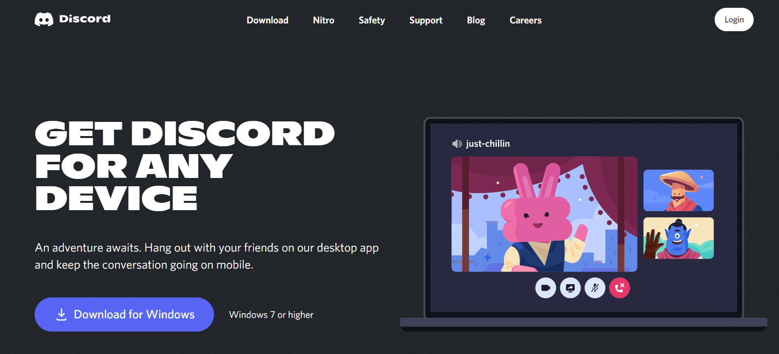 Página de descarga de discordia |  Cómo arreglar la cámara Discord que no funciona en Windows 10
