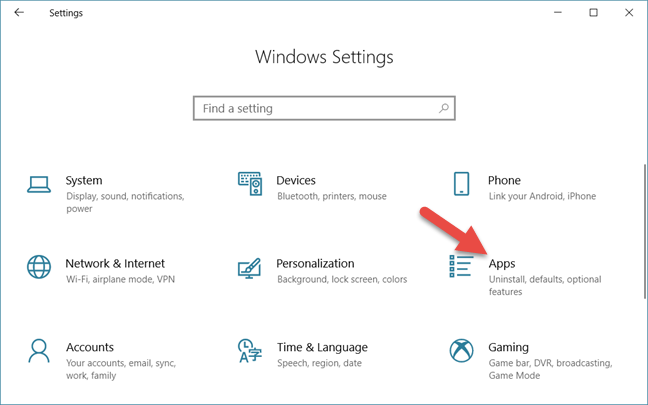 Windows, aplicaciones, espacio de almacenamiento