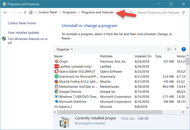 Windows, aplicaciones, espacio de almacenamiento