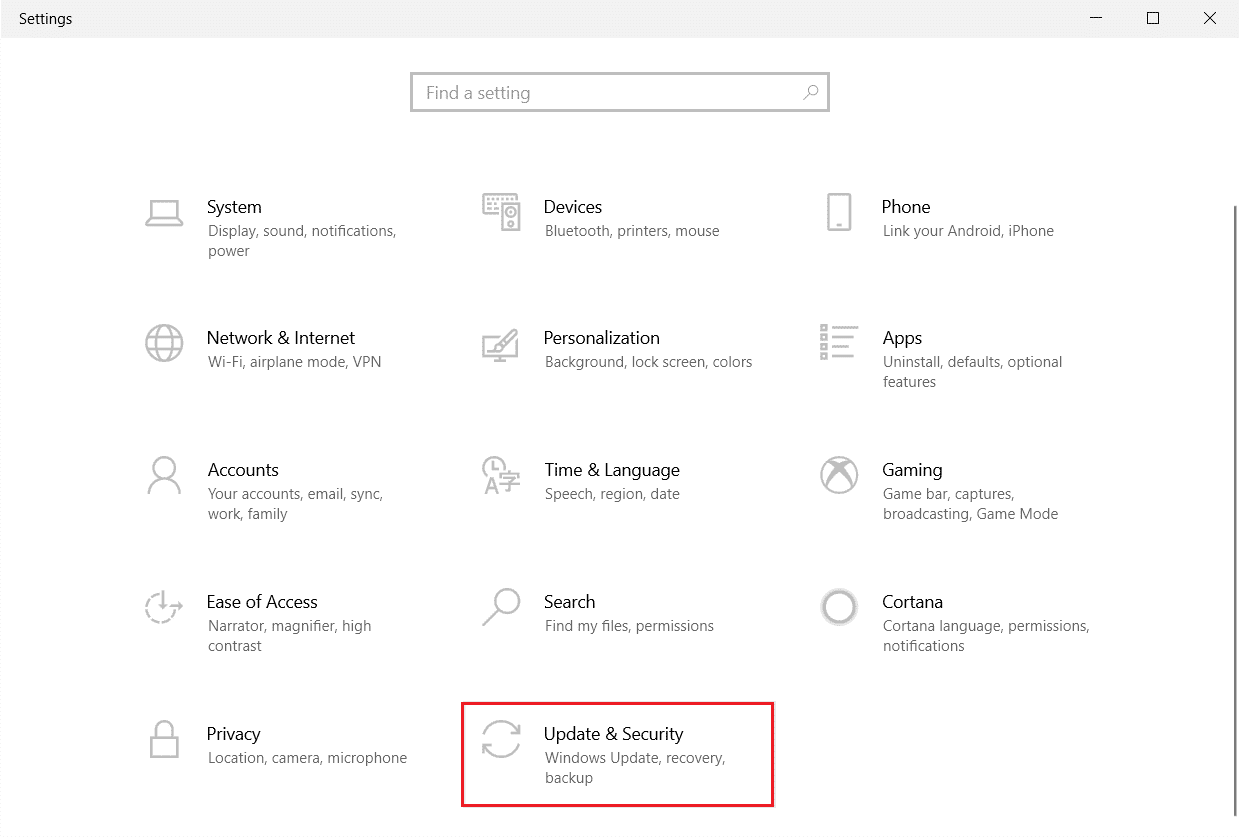 Actualización y Seguridad.  Cómo reparar el código de error de origen 327683:0