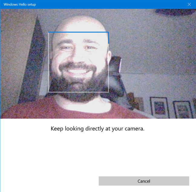 Windows Hello Face escanea tu rostro