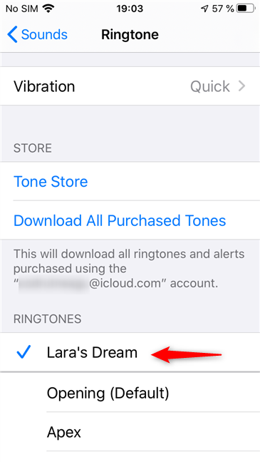Configuración de un nuevo tono de llamada personalizado en iPhone