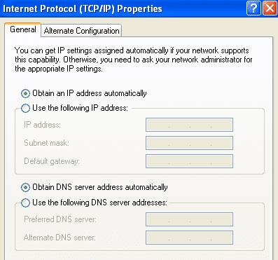 obten una direccion IP automaticamente