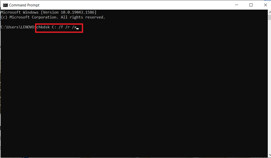 Ejecutar chkdsk