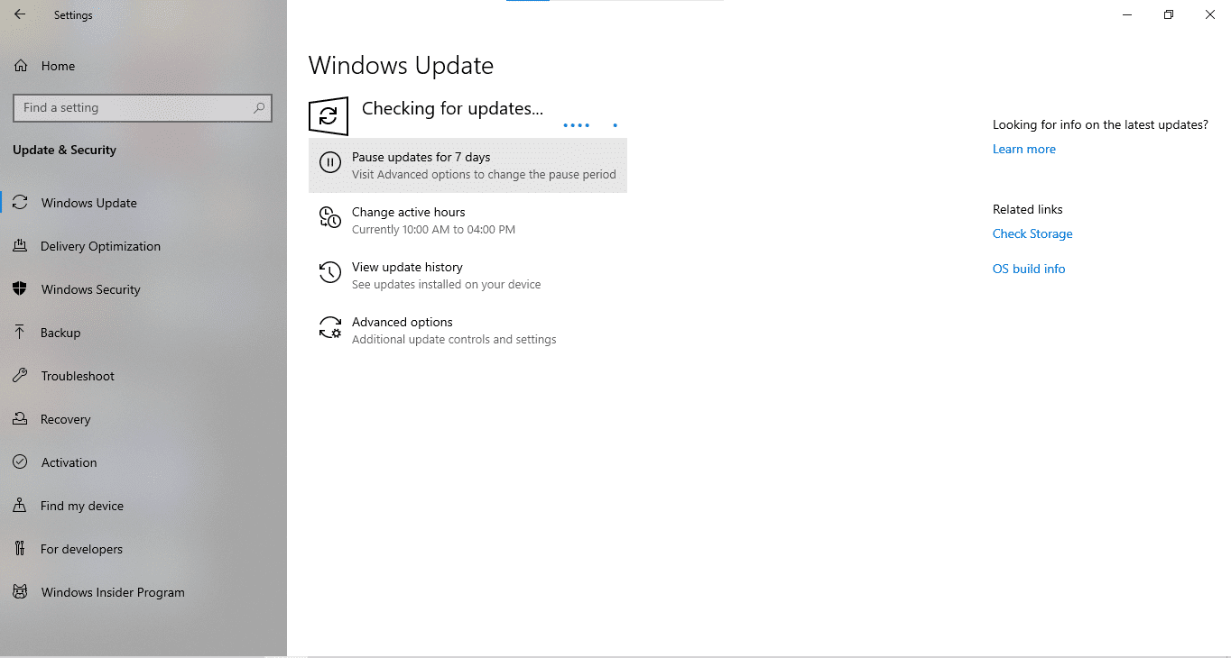 Comprobación de actualización