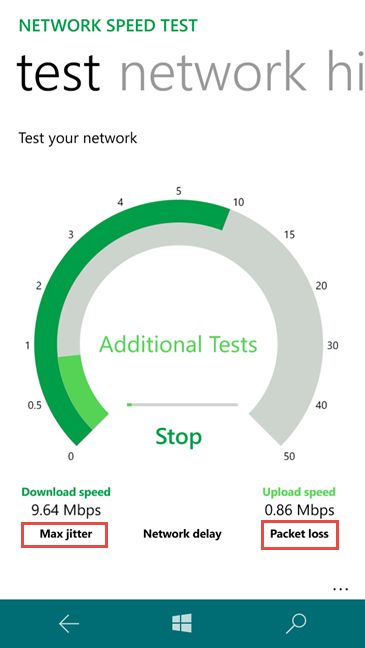 Windows 10 Mobile, prueba, velocidad, móvil, internet