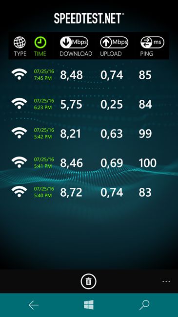 Windows 10 Mobile, prueba, velocidad, móvil, internet