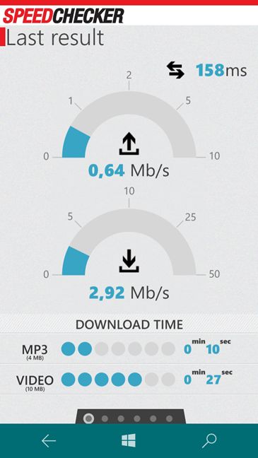 Windows 10 Mobile, prueba, velocidad, móvil, internet