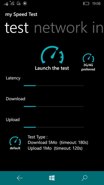 Windows 10 Mobile, prueba, velocidad, móvil, internet