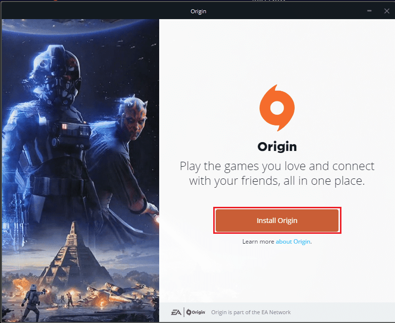 haga clic en Instalar origen.  Cómo reparar el error de origen 9:0