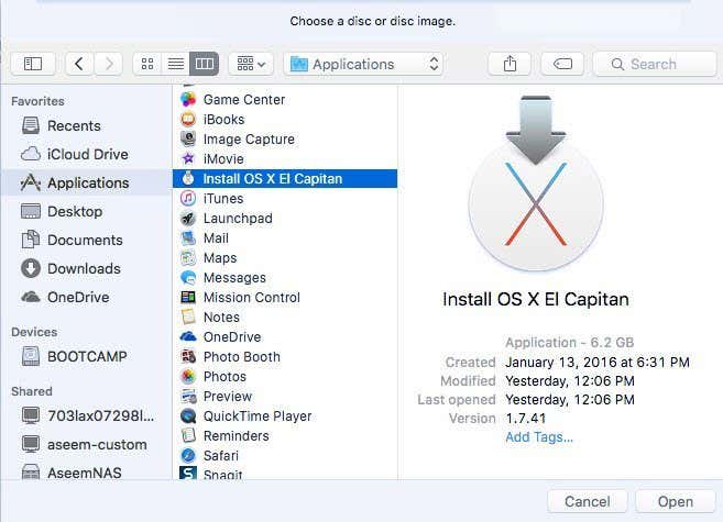 elegir archivo de imagen