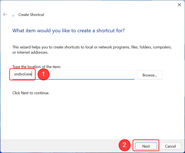 No es necesario escribir la ruta completa