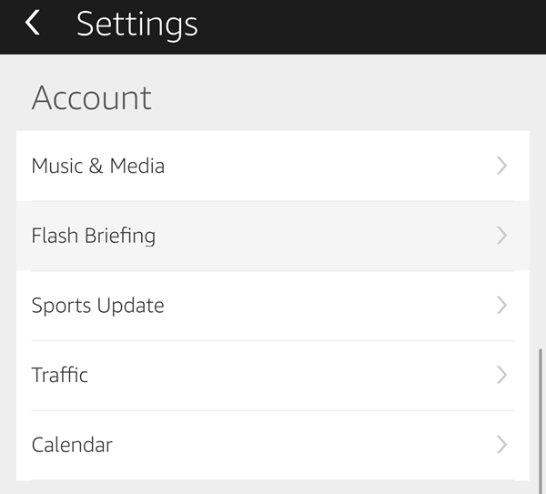 configuración de la cuenta de alexa