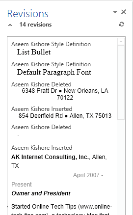 palabra de la lista de revisión