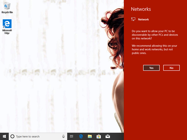 Pregunta detectable por computadora después del restablecimiento de la red
