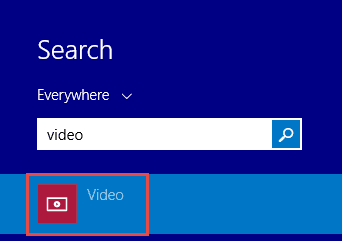 Video, aplicación, Windows 8.1, películas, local, biblioteca, reproducir, organizar