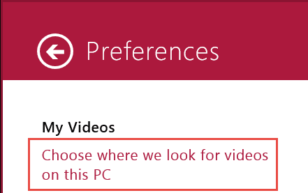 Video, aplicación, Windows 8.1, películas, local, biblioteca, reproducir, organizar