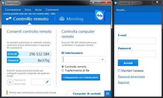 Control remoto de la computadora.  visor de equipo