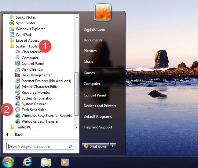 Programador de tareas, Windows