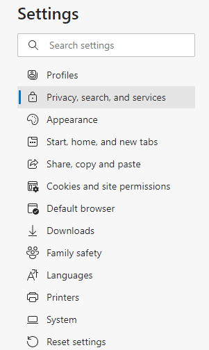 Privacidad, búsqueda y servicios.  Arreglar Zoom Audio no funciona Windows 10