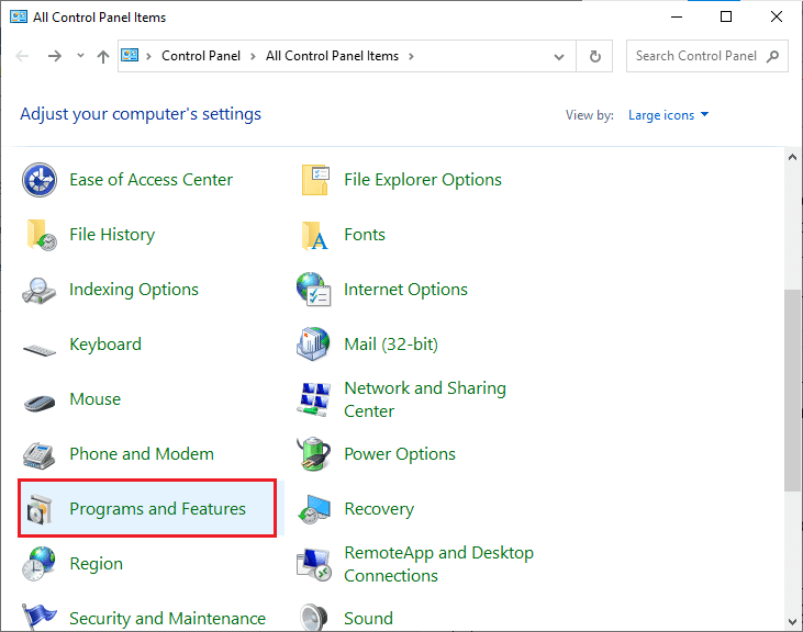 programa y características