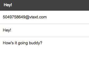 texto por correo electrónico