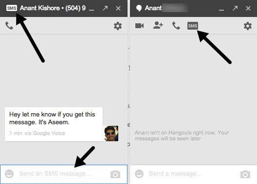 enviar sms google voz