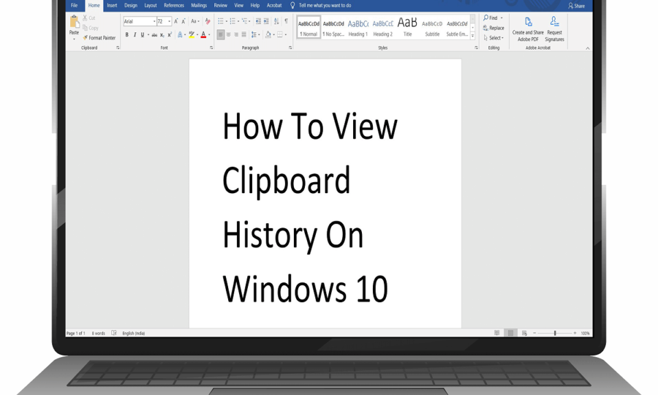 Ver el historial del portapapeles en Windows 10