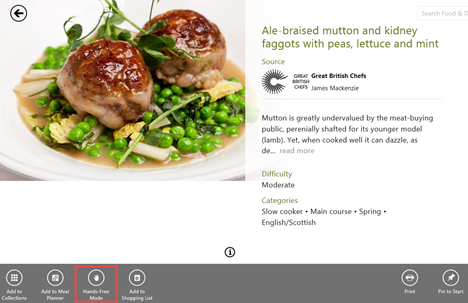 Windows 8.1, Comida y bebida, recetas, vinos, cócteles, cocina
