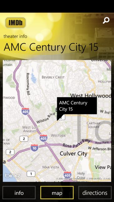 IMDb, Windows Phone, Windows 10 Mobile, Aplicación, Características, Películas, TV, Cines