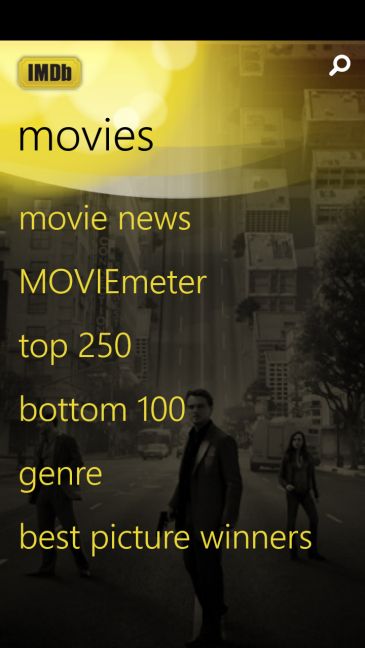 IMDb, Windows Phone, Windows 10 Mobile, Aplicación, Características, Películas, TV, Cines