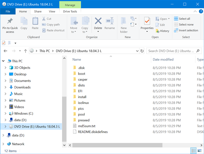 Montar un archivo ISO revela su contenido