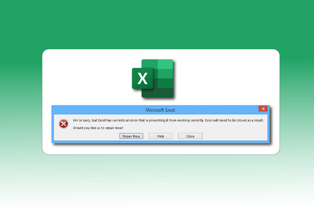 Arreglar Excel se ha encontrado con un error
