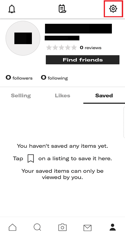 Toque el icono de engranaje de configuración
