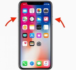Captura de pantalla de las teclas del iPhone X